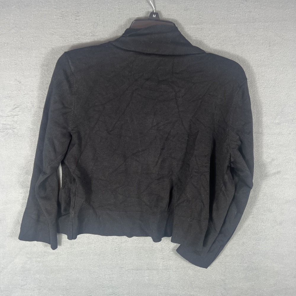 Ronni Nicole Women's Black Open Front Shawl Collar Cardigan Sweater Size L - Picture 5 of 5